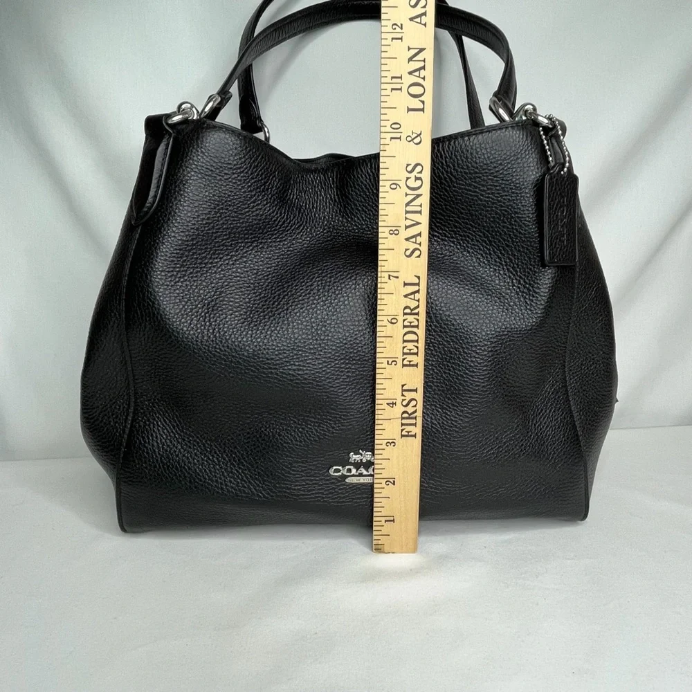 Coach Black Leather Shoulder Bag - Picture 10 of 16